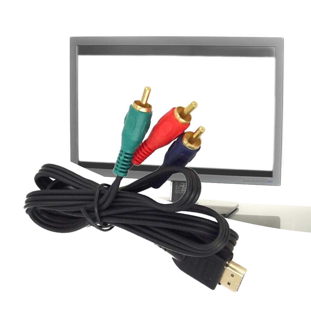 Cáp ChuyểN ĐổI Âm Thanh / Video AV / AV BBQ_1m HDMI Sang 3 ĐầU CắM RCA Chuyên DụNg