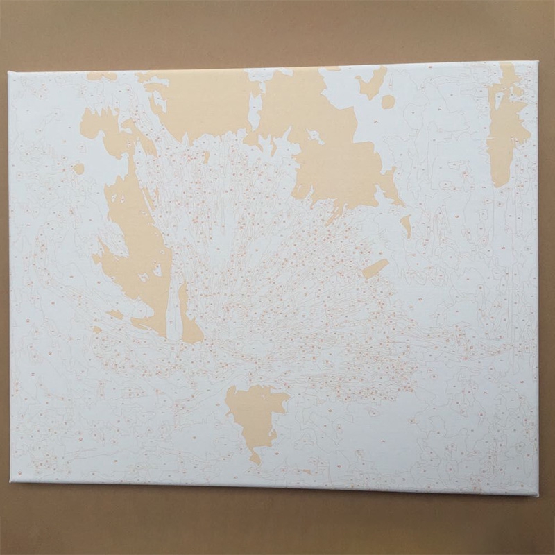 Tranh sơn màu hình đường phố mùa thu bằng chất liệu acrylic trang trí nhà cửa
