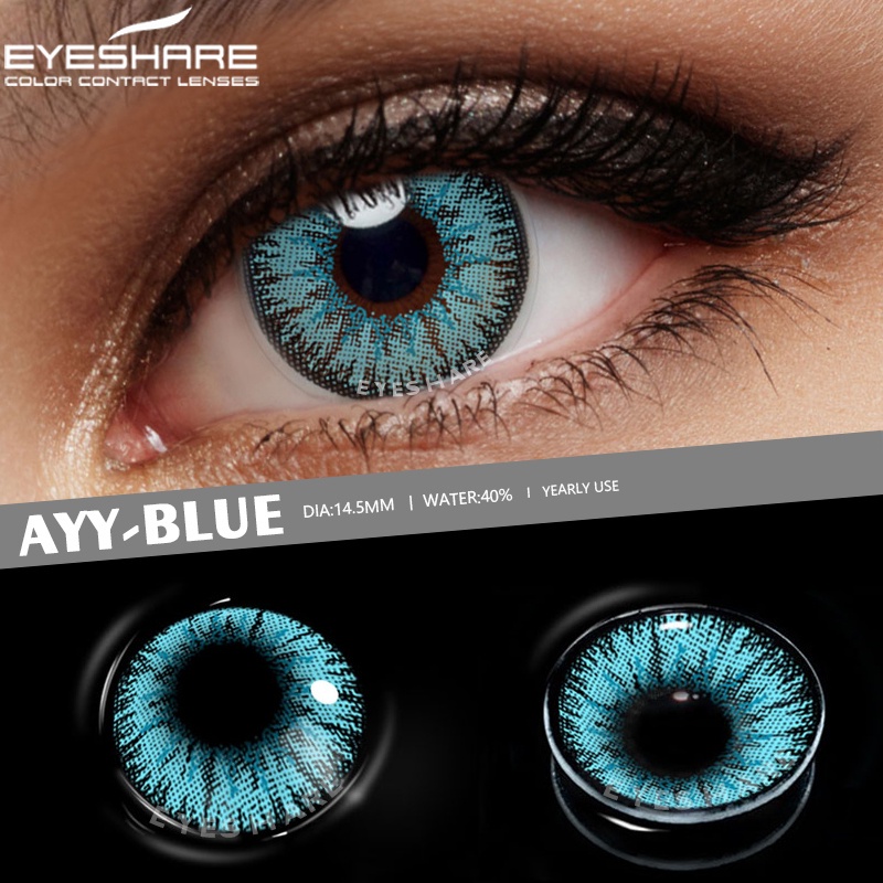 1 Cặp Kính Áp Tròng Nhiều Màu Sắc Hình Anime Dùng Trang Điểm Mắt Và Kính Áp Tròng