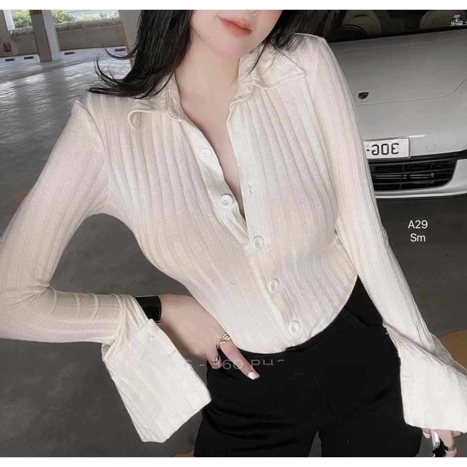 Áo siêu hot, mẫu mới nhất của năm nay, kiểu sơ mi ôm sát cực sang chảnh &%$&tn