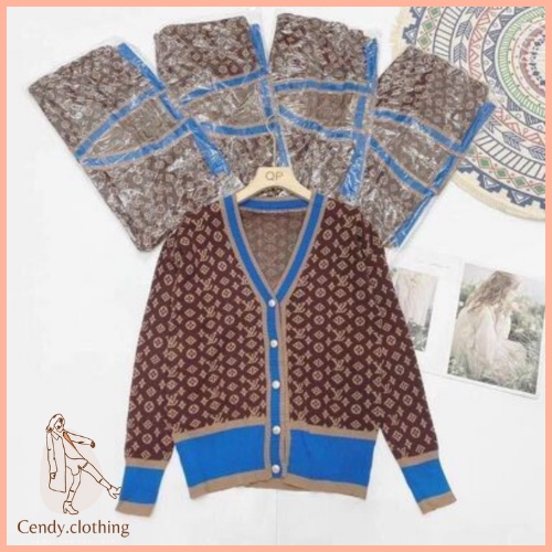 [Hàng Cao Cấp Loại 1 + Ảnh Thật] Áo Khoác Gadigan Len Nâu Viền Xanh Cá Tính - CD108