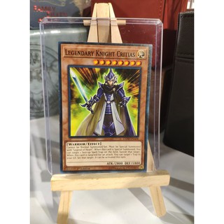 Lá bài thẻ bài Yugioh Legendary Knight Critias - Tặng bọc bài nhựa bảo quản