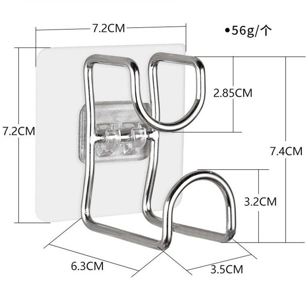 Móc Treo Chậu Tắm Đa Năng,  Móc Treo Thau Đồ Nhà Bếp Dán Tường Inox 304_ GIacucsoc