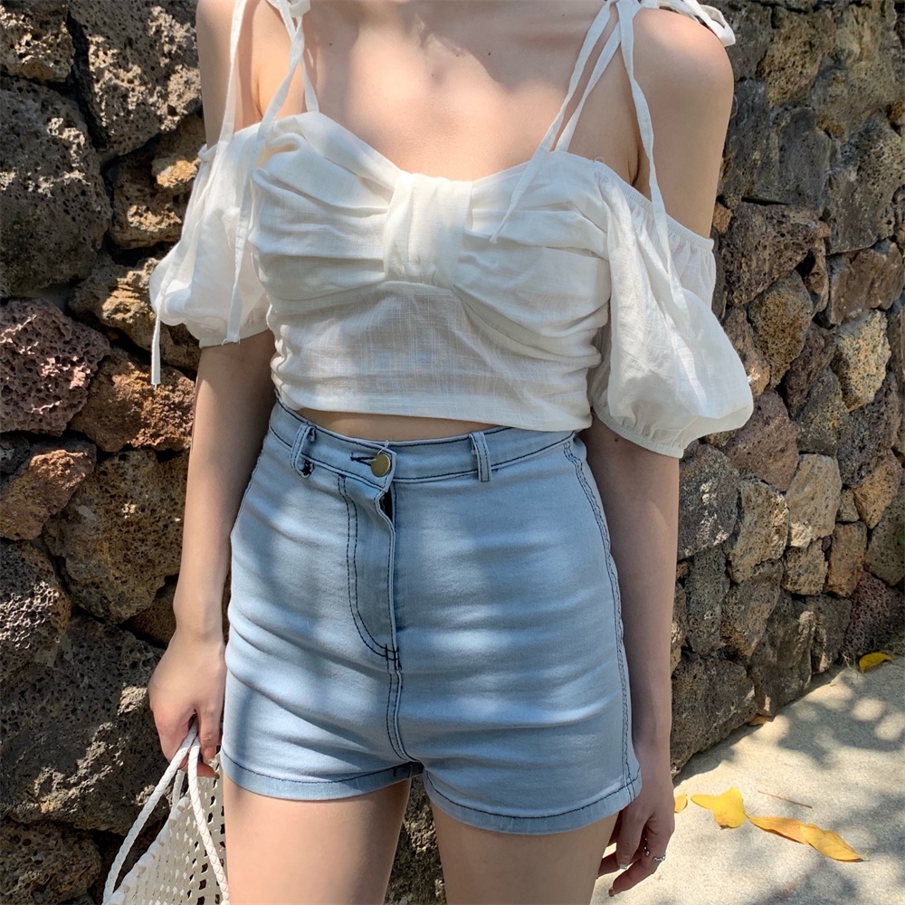 Porozi  Áo trễ vai  phong cách Hàn Quốc xinh xắn cho nữ