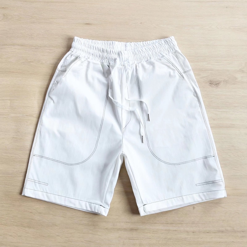 Quần Short Thể Thao Dáng Rộng Phối Túi Lớn Phong Cách Hàn Quốc Thời Trang Cho Nam Size M-3XL