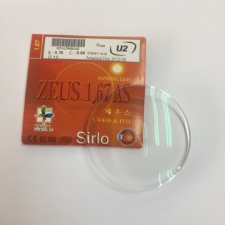 Tròng mắt 1.67 siêu mỏng ánh sáng xanh