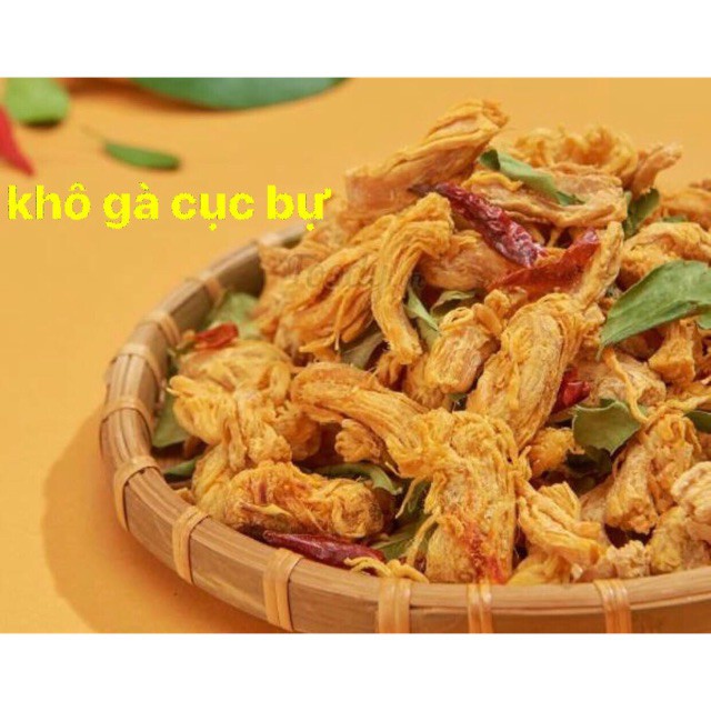 500gr KHÔ GÀ CAY CỤC BỰ + CỤC BỰ CAY LÁ CHANH LOẠI 1- Thương hiệu BÒ ĐỘI NÓN