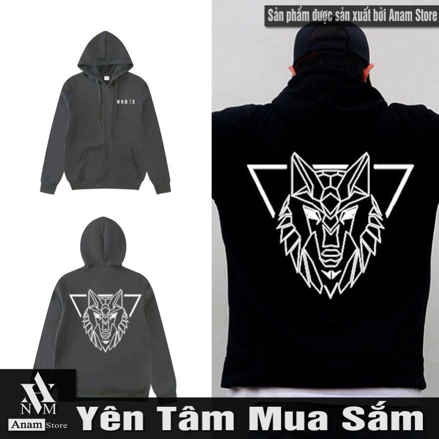 ÁO hoodie dây kéo vải nỉ ngoại, Nam Nữ, Phản Quang hadess, Anam Store