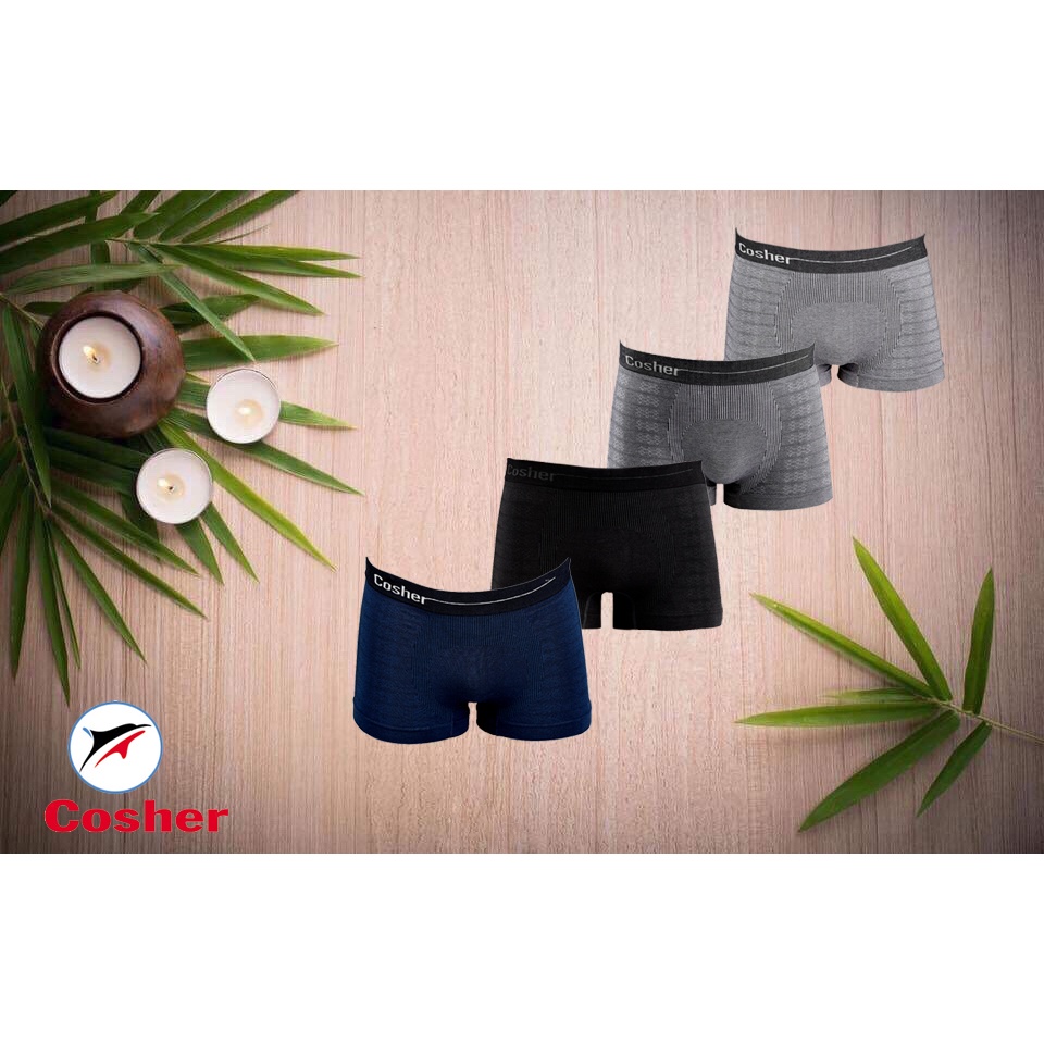 COMBO 3 Quần Boxer Nam Dệt Sợi Bamboo Cosher