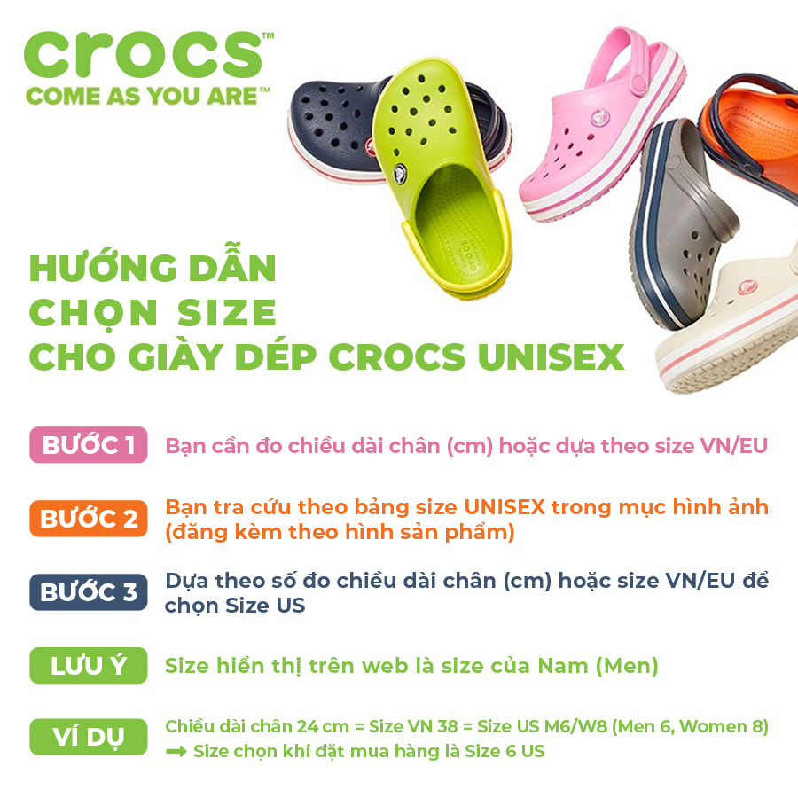 Giày lười clog unisex CROCS Classic 10001-434