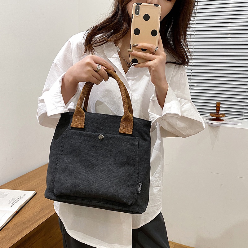 Túi Xách Vải Canvas Phong Cách Hàn Nhật Thời Trang Xuân Hè Mới 2022
