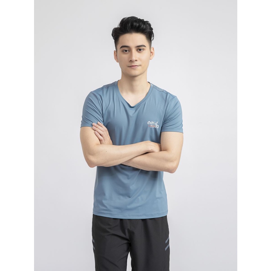 Áo phông nam Aristino  dáng slimfit cổ tròn vải thoáng mát co giãn nhẹ bền màu ATS016S1