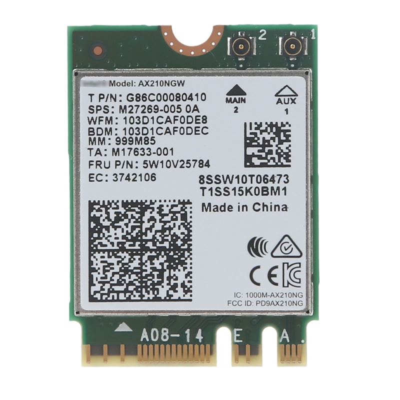 Thẻ WiFi 6E Không Dây NAMA AX210 2.4G / 5 / 6Ghz BT 5.2 NGFF Cho M.2