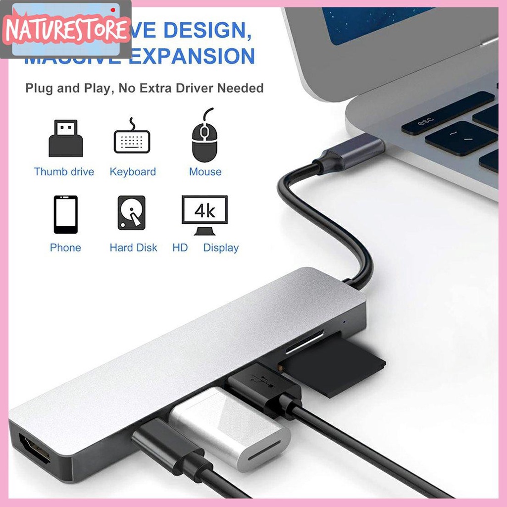 Bộ Chia Cổng USB C 7 Trong 1 Đa Năng Tiện Dụng