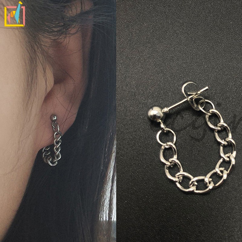 Khuyên tai mạ bạc phong cách Hàn Quốc cá tính thời trang 415 ZOE