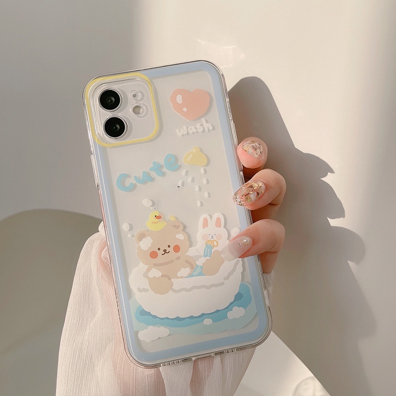 Dễ Thương Ốp Điện Thoại tpu Mềm Hình Chú Vịt Đáng Yêu Cho iphone 7 8 plus 11pro max 12mini 13 XR XS