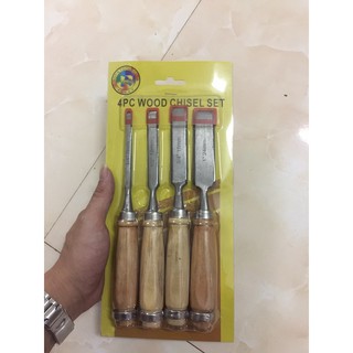 Bộ 4 mũi đục gỗ,khắc gỗ,tiện gỗ đa năng-dao đục gỗ cầm tay