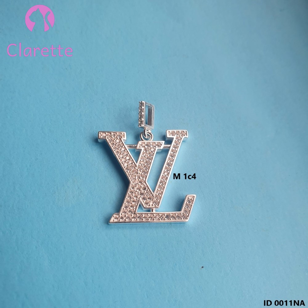 Mặt dây chuyền bạc LV cho nam nhiều kích cỡ Clarette 0011NA