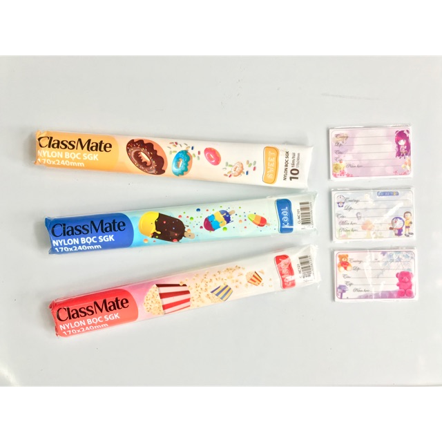 (Sale)Combo giảm giá 30 bọc SGK + 30 chiếc nhãn vở loại đẹp