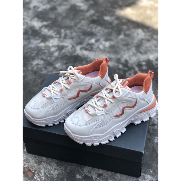 HÀNG MỚI VỀ - ẢNH VÀ VIDEO THẬT  Giày thể thao sneaker nữ ULZZANG có phản quang đế mới phối da lộn