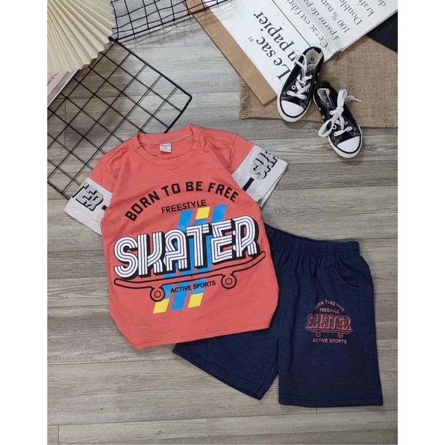 Đồ bộ bé trai tay ngắn size đại 20-35kg