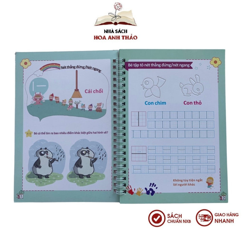 Sách - Combo 3 Quyển Luyện Viết Thần Kỳ Tự Xóa Chữ Đẹp - Số Đẹp - Nét Cơ Bản, Phiên Bản Chuẩn Tiếng Việt