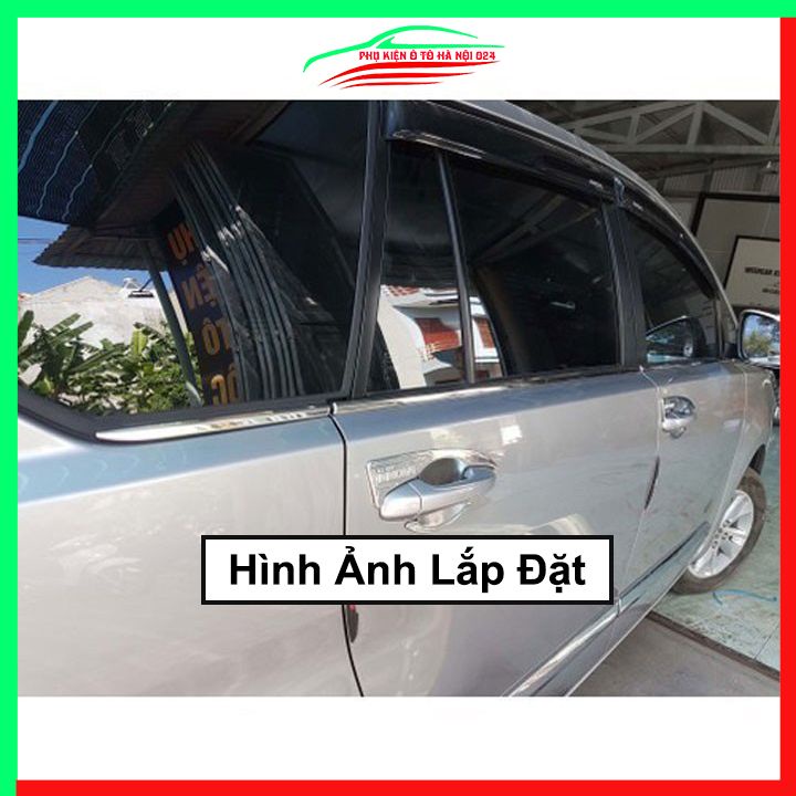 Bộ nẹp viền chân kính cong kính Innova 2017-2023 Inox sáng bóng chuẩn form xe