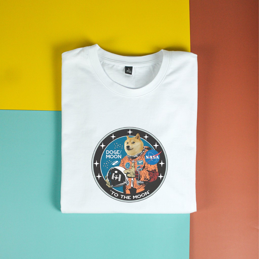 Áo thun unisex nam nữ in hình Dogecoin Doge to the moon của Chodole