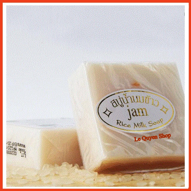 Xà Phòng Tắm Cám Gạo Dưỡng Trắng Da Jam Rice Milk Soap Thái Lan 65gr