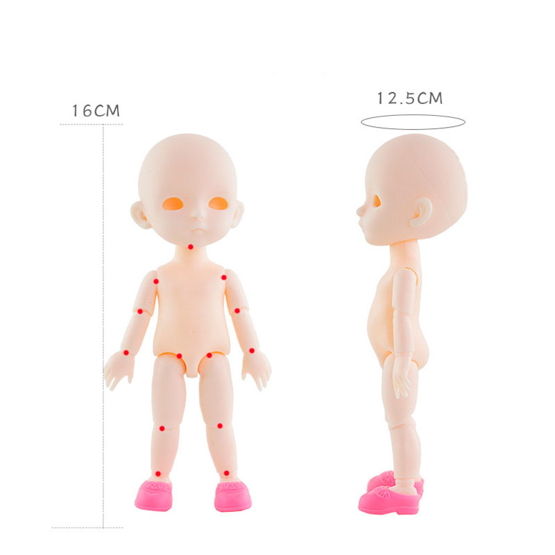 Búp bê mắt to 3D 16cm trang điểm dễ thương