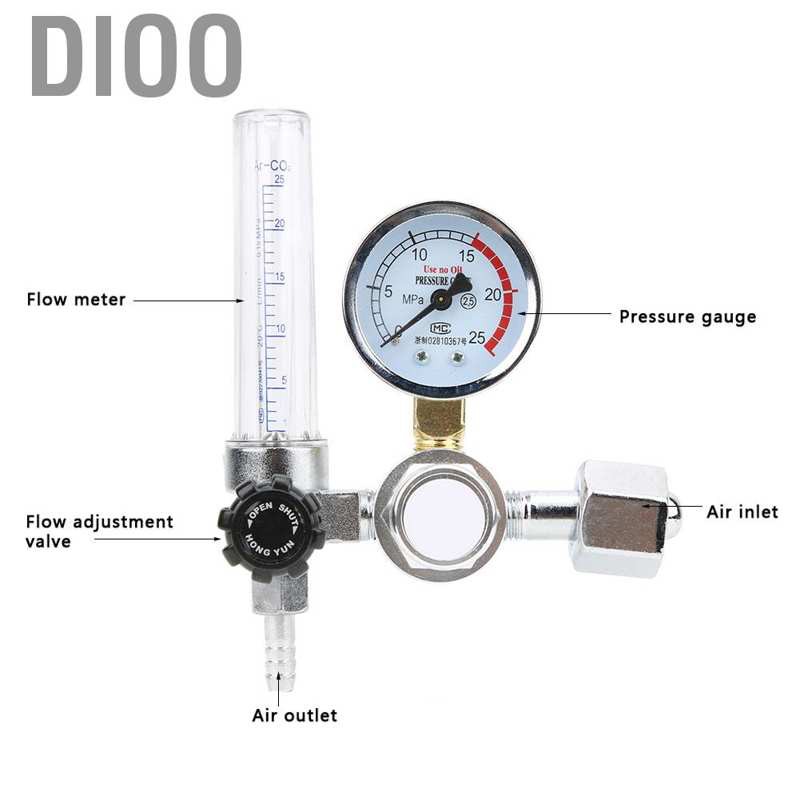 Bộ Điều Chỉnh Lưu Lượng Khí Co2 Mig Tig 0.25mpa