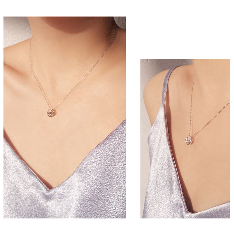 Dây chuyền Ahellogirl màu bạc thiết kế xinh xắn dành cho nữ