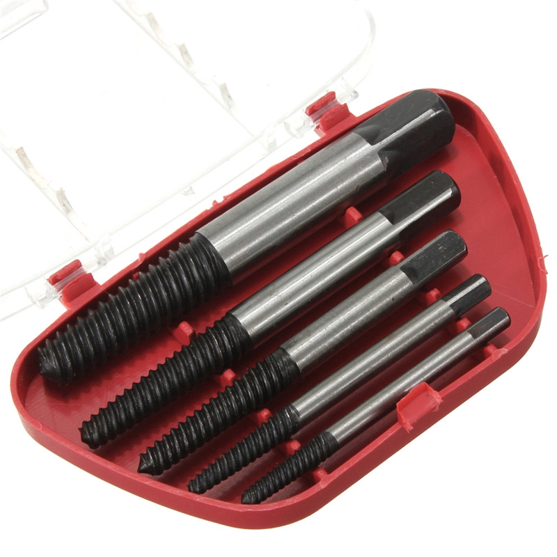 Set 1 Bộ 5 Đầu Mũi Khoan Thép 3Mm-18mm Dùng Để Gỡ Đinh Ốc