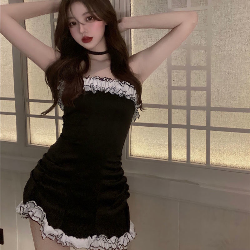 Đầm Ống Thiết Kế Quyến Rũ Thời Trang✨✨Phong Cách Mới Mùa Hè Năm 2021✨✨  Đầm Nữ Màu Đen Kiểu Dáng Đơn Giản Trẻ Trung✨✨ Chân Váy Dáng Chữ A Thiết Kế Xinh Xắn Thời Trang Dành Cho Nữ