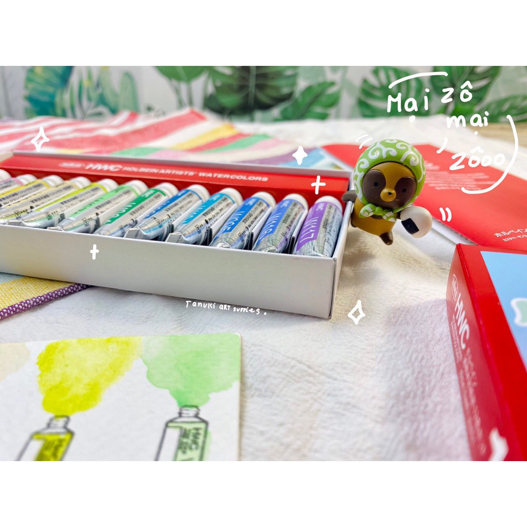 Set màu nước Holbein Pastel 12 tubes (Phiên bản mới nhất)