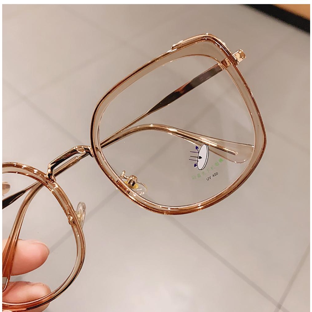 LILYES Mắt Kính Gọng Nhựa Trong Suốt Chống Ánh Sáng Xanh Phong Cách Retro Hàn Quốc Cho Nữ