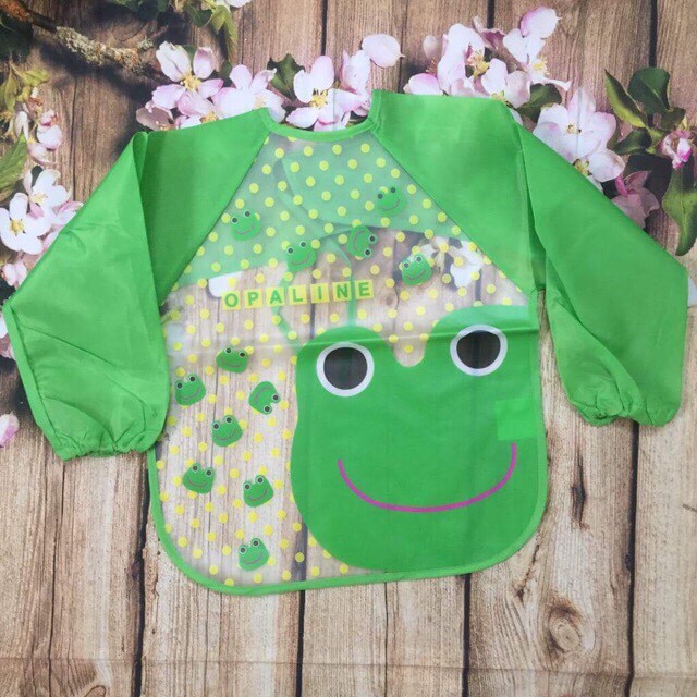 Áo yếm ăn dặm chống thấm dài tay cho bé BQSHOP