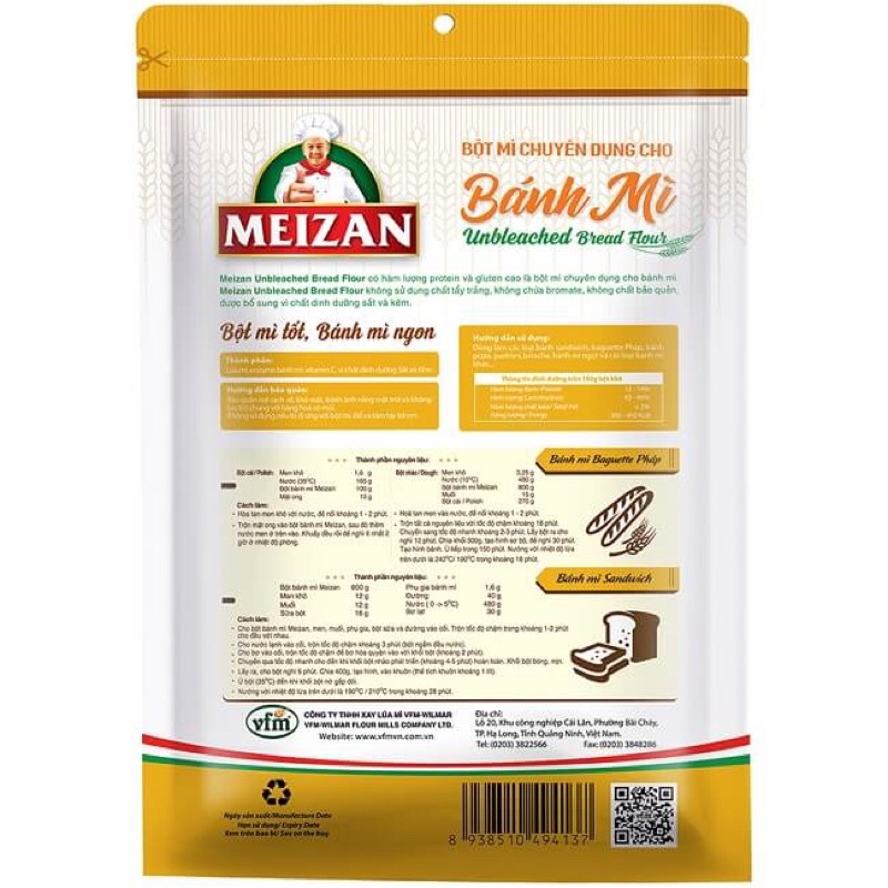 Bột Bánh Mì Meizan. Bột mì số 13 1 kg