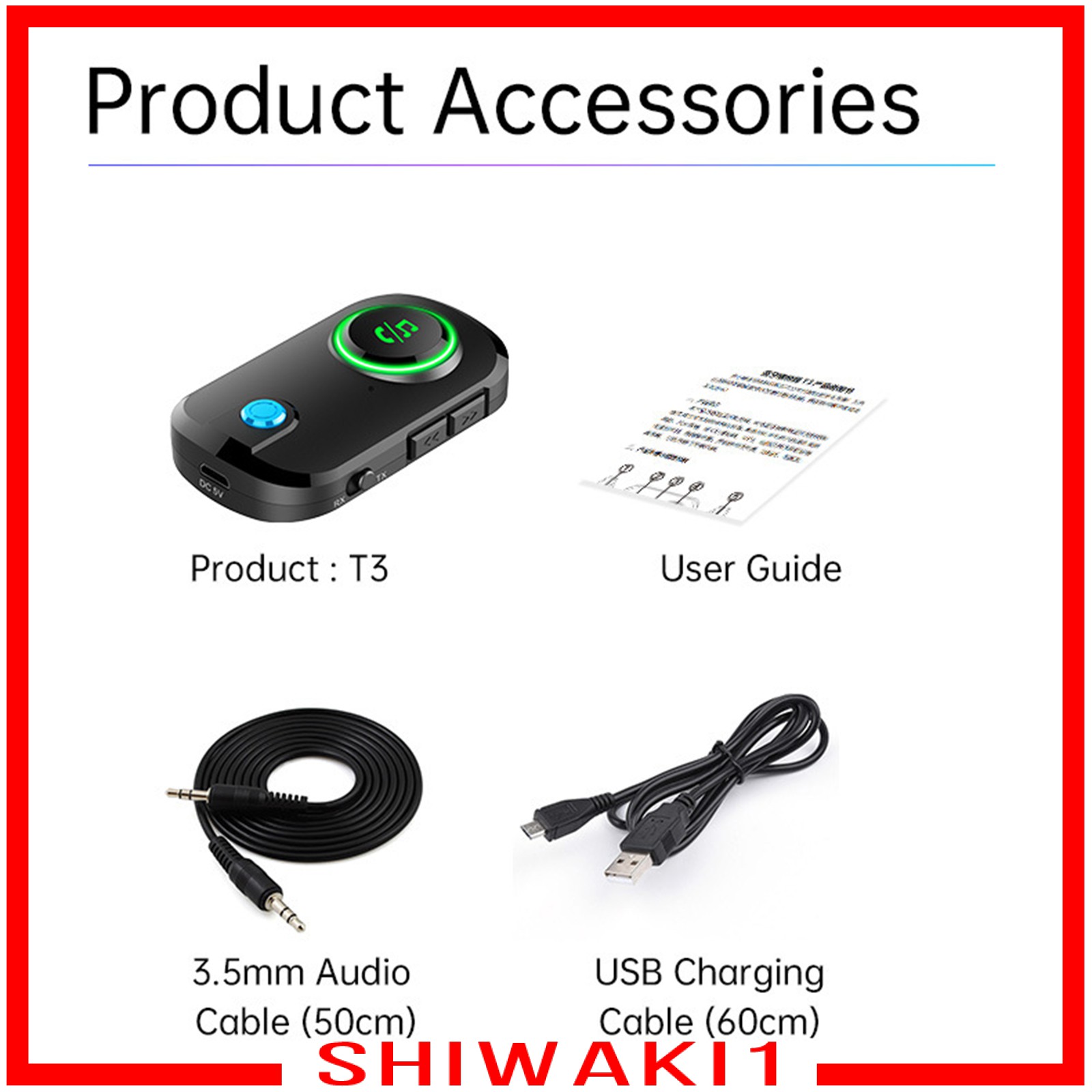 Bộ Thu Phát Bluetooth 5.0 Đa Năng Shiwaki1 Cho Xe Hơi