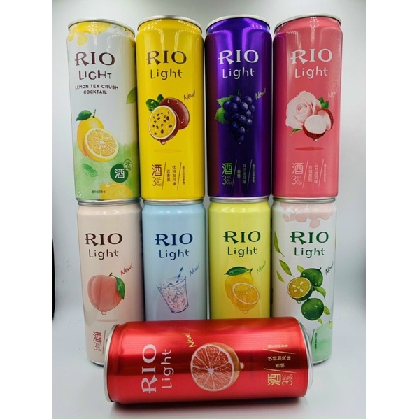 [10 Vị] Nước Cocktail Rio Light Hoa Quả Lon 330ml