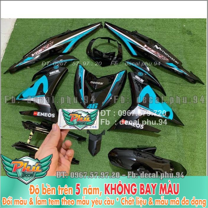 Tem rời Exciter 150 Movistar xanh đen (X) -1
