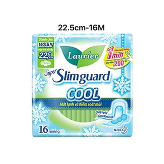 Băng Vệ Sinh Laurier 1mm Super Slimguard Cool Mát Lạnh siêu mỏng cánh
