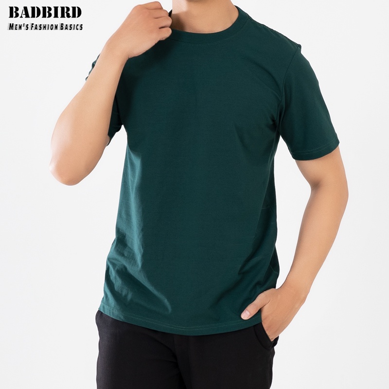 Áo Thun Nam Cotton Spandex CAO CẤP cổ tròn, co giãn 4 chiều, thấm hút, khô thoáng, Regular Fit, Thương hiệu Việt BADBIRD