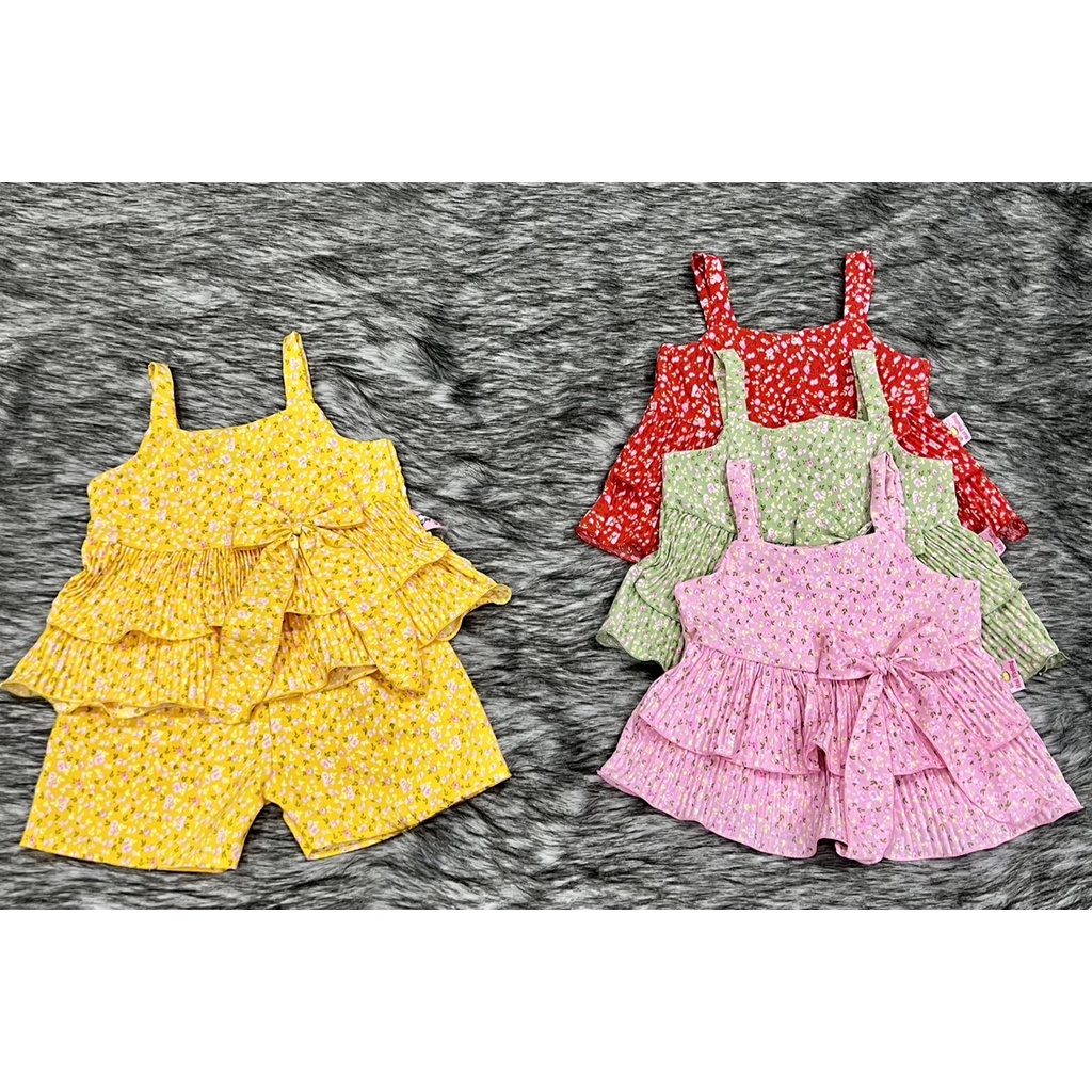 Bộ Lụa Cánh Tiên Nơ Bé (6-14kg) (giao màu ngẫu nhiên)
