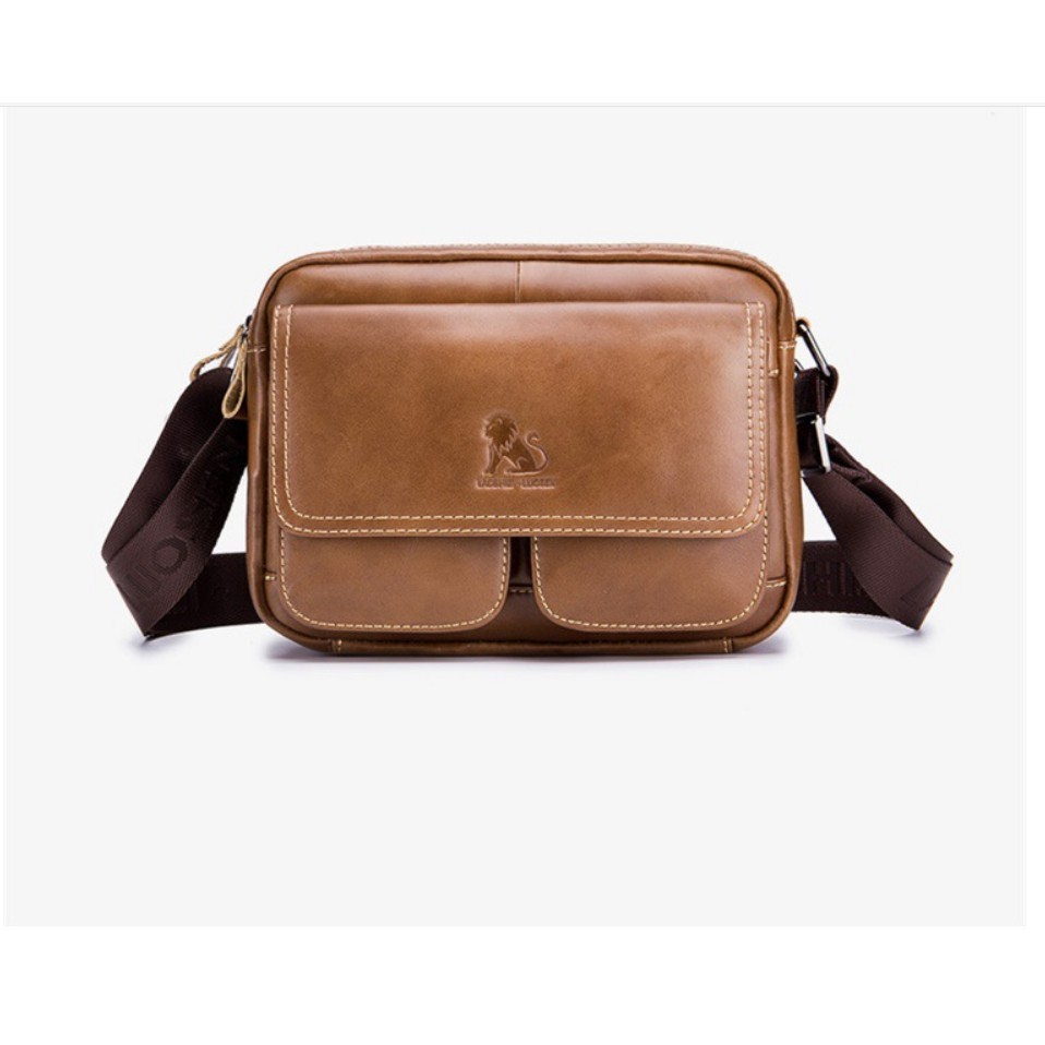 Túi đeo chéo đeo vai nam 100% da bò thật cao cấp phong cách mới