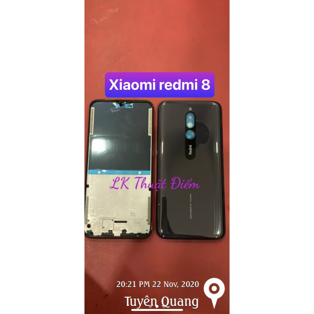 bộ vỏ xiaomi Redmi 8 loại zin đẹp đắt - gồm lưng,sườn,phím