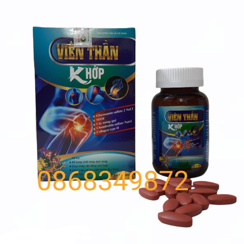 Viên xương khớp VIÊN THẦN KHỚP GLUCOSAMIN 1500mg - Hỗ trợ giảm các triệu chứng thoái hóa khớp