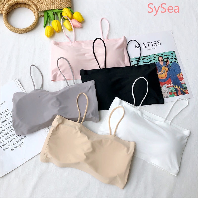 Áo hai dây bằng lụa phong cách Hàn Quốc thoáng mắt gợi cảm cho nữ