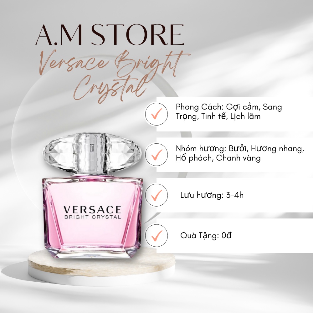 Nước hoa nữ Bright Crystal bản EDT 90ml  - Dầu thơm nữ tinh tế hương thơm dễ thương tinh tế đầy cuốn hút