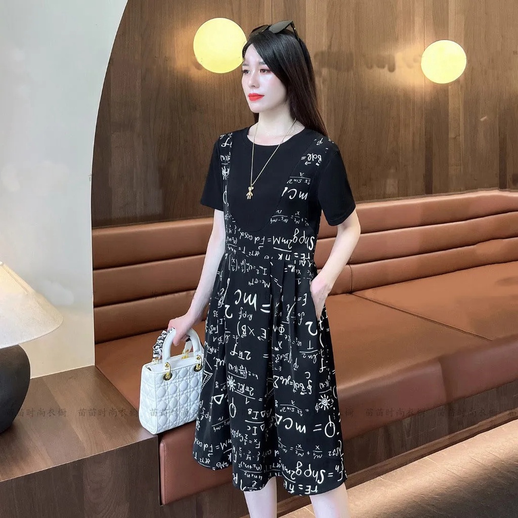 Đầm Tay Ngắn In Hình Trái Tim Có Size Lớn 40-80KG C9346